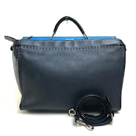 Fendi-Fendi 7VA388 Selleria 2WAY Shoulder Bag-Navy blue