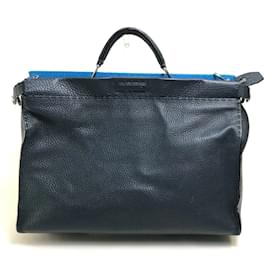 Fendi-Fendi 7VA388 Selleria 2WAY Shoulder Bag-Navy blue