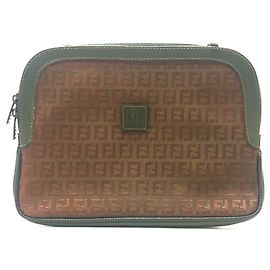Borsa a spalla Fendi Zucchino marrone Marrone