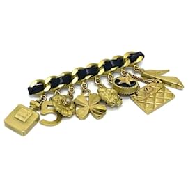 Chanel-Broche Vintage Dourada Icone da Chanel-Dourado