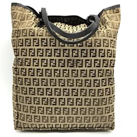Fendi-Fendi Beige Zucchino Tote Bag-Beige
