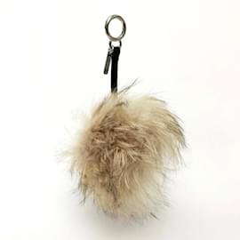 Fendi-Fendi 7AR390 Bag Bugs Key Holder Charm-Beige