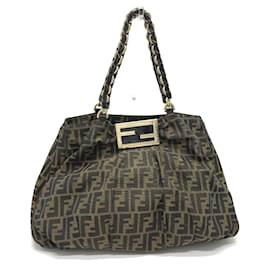 Fendi-Fendi 8BR616 Zucca Tote Bag-Brown