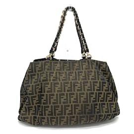 Fendi-Fendi 8BR616 Zucca Tote Bag-Brown