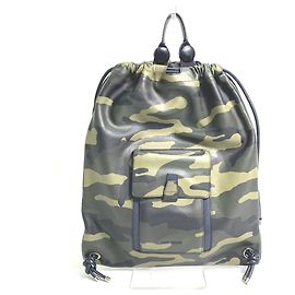 Christian Dior Dior Homme Camouflage Green Leather Backpack Green
