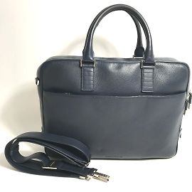 Christian Dior Dior Homme Navy Leather Briefcase Navy blue