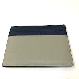 Christian Dior-Dior Homme Navy Leather Card Case-Navy blue