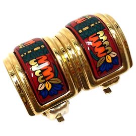 Hermès Hermes Red Clip Earrings Red