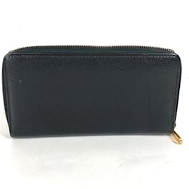 Gucci-Gucci Black Leather Long Wallet-Black
