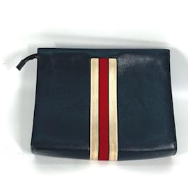 Gucci-Gucci Black Leather Clutch Bag-Black