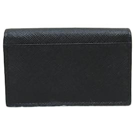 Prada-Prada Black Safiano Leather Card Wallet-Black