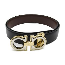 Schwarzer Ledergürtel Salvatore Ferragamo Schwarz