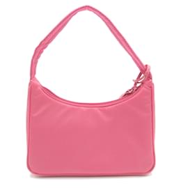 Prada-Sac à épaule en nylon rose Prada-Rose