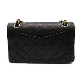 Chanel-Sac à épaule à chaîne Chanel Matelassé Double Flap-Noir