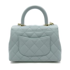 Chanel-Chanel Coco Handle Matelasse 2-Way Shoulder Bag-Blue