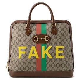 Borsa tote Gucci Horsebit 1955 Marrone Beige