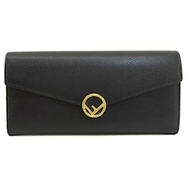 Fendi-Fendi F Continental Long Wallet-Black