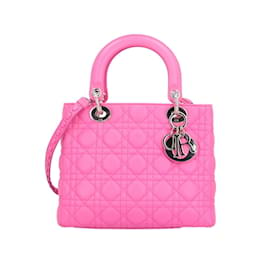 Christian Dior-Bolsa de Ombro Lady Cannage da Christian Dior-Rosa