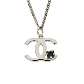 Chanel-Pendentif Collier Chanel Coco Mark-Argenté