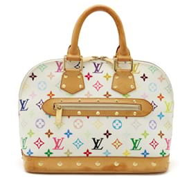 Louis Vuitton-Bolsa Alma Monograma Multicolorido Louis Vuitton-Branco,Multicor