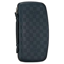 Louis Vuitton-Louis Vuitton Damier Infini Organizer Atoll Round Long Wallet-Other,Navy blue