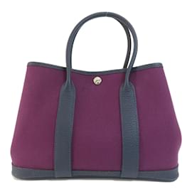 Hermès-Hermes Garden TPM Purple Handbag-Purple,Navy blue