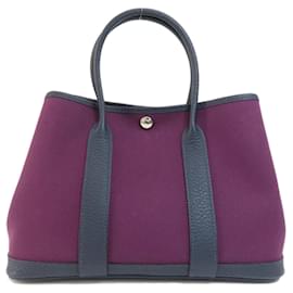 Hermès-Hermes Garden TPM Purple Handbag-Purple,Navy blue