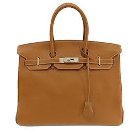 Hermès-Hermes Birkin 35 Gold Handbag-Golden