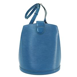 Louis Vuitton-Louis Vuitton Cluny Toledo Blue Shoulder Bag-Blue