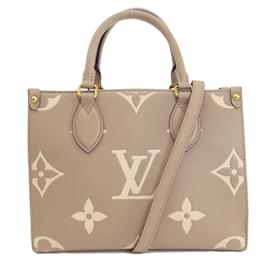 Louis Vuitton-Louis Vuitton M45779 On the Go PM Tourterelle Crème Handbag-Other