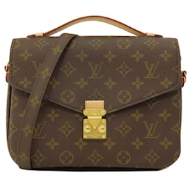 Louis Vuitton-Bolsa de Ombro Monograma Pochette Metis MM Louis Vuitton-Monograma