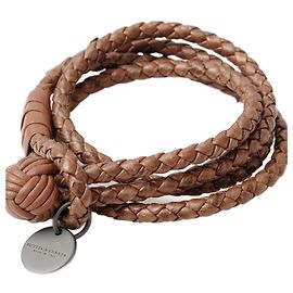 Bracciale charm Ayers Intrecciato di Bottega Veneta Marrone
