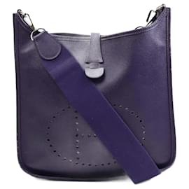 Hermès-Bolsa de ombro de couro roxa Hermes-Roxo