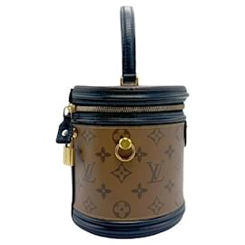 Louis Vuitton-Louis Vuitton Monogram Reverse Cannes Handbag-Brown,Black