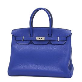 Bolsa Hermès Birkin 35 em azul elétrico Azul