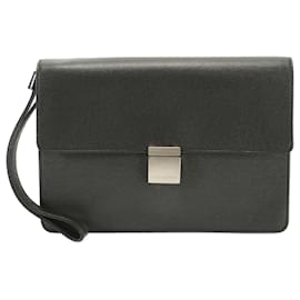 Louis Vuitton-Louis Vuitton Taiga Selenga Clutch Pouch-Grey