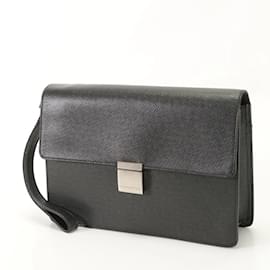 Louis Vuitton-Louis Vuitton Taiga Selenga Clutch Pouch-Grey