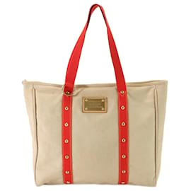 Louis Vuitton-Louis Vuitton Antigua Cabas GM Shoulder Bag-Beige