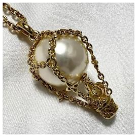 Louis Vuitton-Louis Vuitton Women's Vivienne Necklace Pendant-Golden