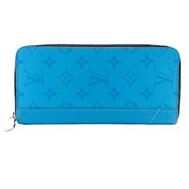 Louis Vuitton-Louis Vuitton Blue Leather Long Wallet-Blue