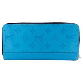 Louis Vuitton-Louis Vuitton Blue Leather Long Wallet-Blue