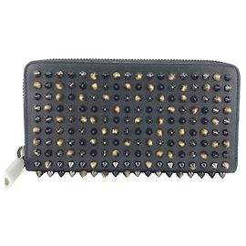 Christian Louboutin Nieten-Langgeldbörse Schwarz