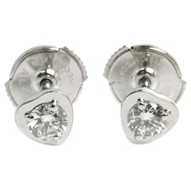 Cartier-Cartier K18WG White Gold Diamond Stud Earrings-Golden