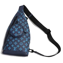 Louis Vuitton-Louis Vuitton Duo Sling Bag-Black,Blue,Navy blue