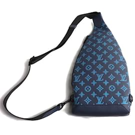 Louis Vuitton-Louis Vuitton Duo Sling Bag-Black,Blue,Navy blue