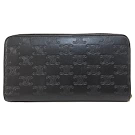 Céline-Celine Macadam Pattern Long Wallet-Black