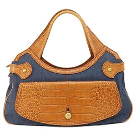 Borsa tote in rilievo Tod's Marrone Blu