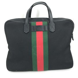 Gucci 630922 Sherry Line Black Tote Bag Black