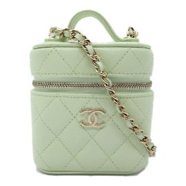 Chanel Green Vanity Chain Shoulder Bag Green