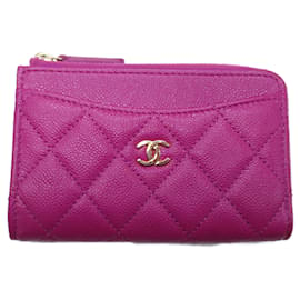 Chanel-Porte-monnaie en cuir caviar violet Chanel-Violet